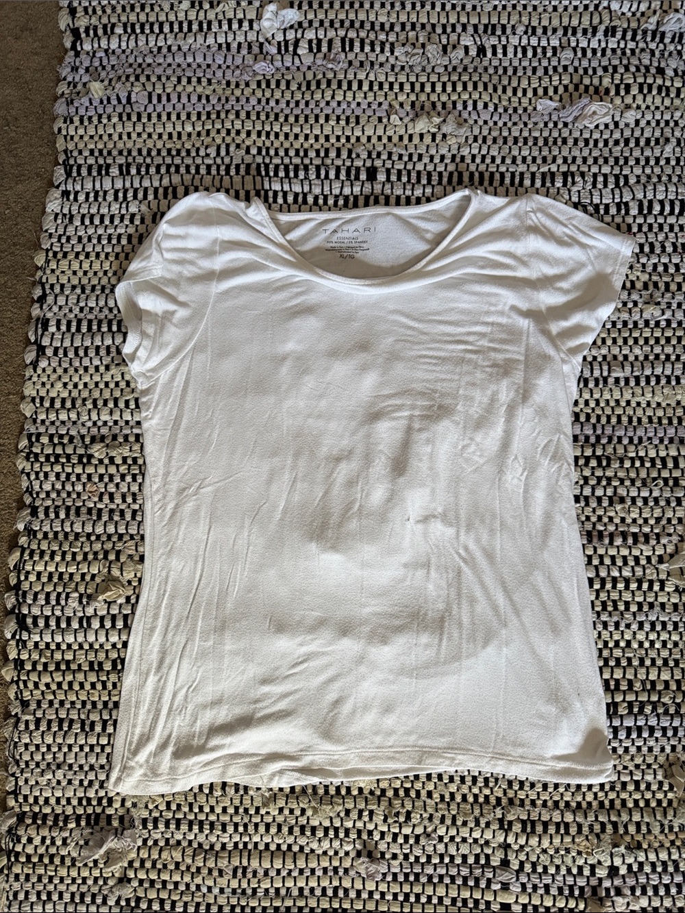 Tahari Essentials White Tshirt